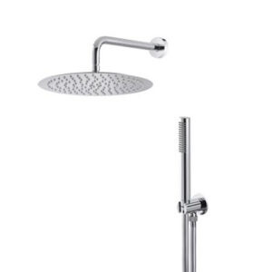 V08136B0010 KIT TONDO PRESA ACQUA, SOFFIONE D.300 E BRACCIO CROMO VEMA