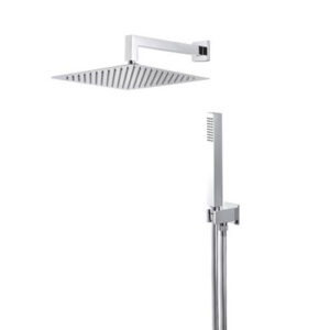 V08139B0010 KIT QUADRO PRESA ACQUA, SOFFIONE QUADRO 300 E BRACCIO CROMO VEMA