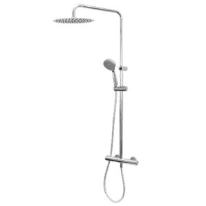 V08235B0010 COLONNA DOCCIA CON SOFFIONE TONDO D300 DOCCETTA E MISCELATORE TERMOSTATICO CROMO VEMA