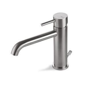 V17010AC005 RUBINETTO MISCELATORE LAVABO CON SCARICO TIBER STEEL ACCIAIO INOX VEMA
