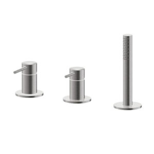 V17160AC005 MISCELATORE BORDO VASCA 3 FORI TIBER ACCIAIO INOX VEMA