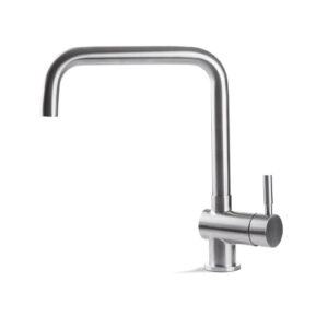 V19020AC005 RUBINETTO MISCELATORE LAVELLO CANNA QUADRA ACCIAIO INOX VEMA