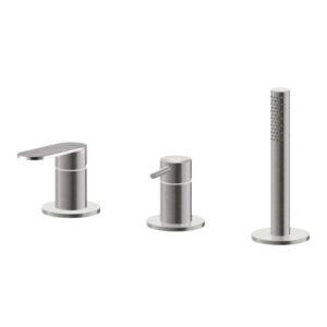 V28160AC005 MISCELATORE BORDO VASCA 3 FORI AYAS ACCIAIO INOX VEMA