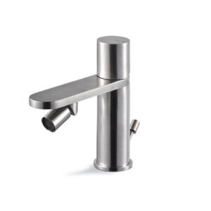 V29070AC005 RUBINETTO MISCELATORE BIDET CON SCARICO VENY STEEL ACCIAIO INOX VEMA