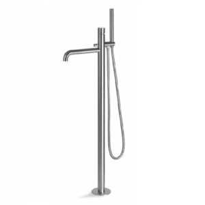 V29195AC005 RUBINETTO MISCELATORE VASCA A PAVIMENTO VENY STEEL ACCIAIO INOX VEMA