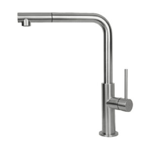 V31025AC005 RUBINETTO MISCELATORE CUCINA CANNA L CON DOCCETTA ESTRAIBILE ACCIAIO INOX VEMA