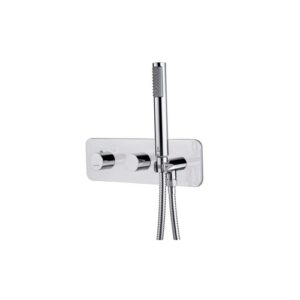 Z005351021 Miscelatore a incasso termostatico con supporto, doccetta e presa acqua TEO BOSSINI