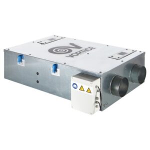 10917 Recuperatore di calore centralizzato ad altissimo rendimento, montaggio in controsoffitto, involucro in lamiera. Modulo IoT integrato VORT HRI 350 FLAT IoT VORTICE