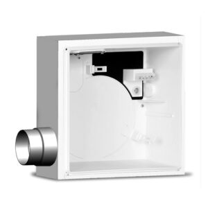 11567 Scatola incasso per Quadro Evo, valvola antifuoco K90, involucro in refrattario, scarico posteriore, estrazione seconda utenza lato sinistro QE-B I K90 R 2L VORTICE - immagine 1