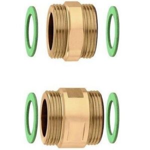 675004 Coppia di raccordi con guarnizioni 1 1/4" M  x 1"  M CALEFFI