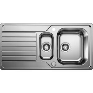 1328104 Lavello sopratop bordo 4mm 980x480mm inox spazzolato DINAS 6 S Vasca Dx BLANCO