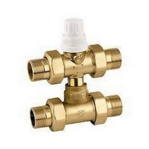 678060   1"   Valvola di zona a tre vie con tee di by-pass.   CALEFFI