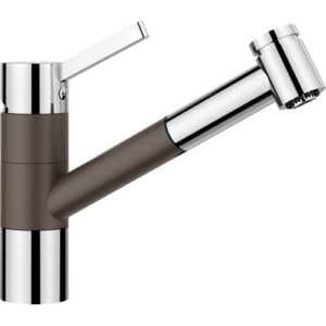 1517618 Miscelatore canna rialzata con doccetta estraibile a due getti TIVO-S Caffè/Cromato BLANCO - immagine 1