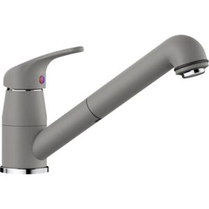 1517733 Miscelatore canna lunga con doccetta estraibile DARAS-S Alumetallic BLANCO - immagine 1