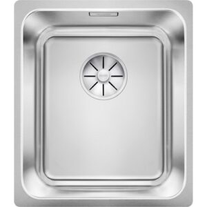 1526115 Lavello sottotop con scarico e inFino e troppopieno rettangolare 340x400mm SOLIS 340-U BLANCO