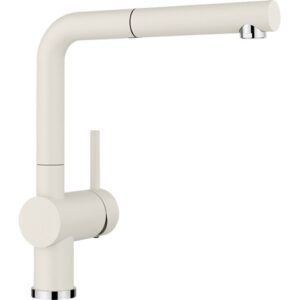 1526959 Miscelatore canna alta con doccetta estraibile in metallo LINUS-S Soft White BLANCO