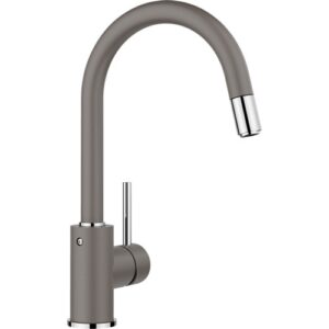 1526967 Miscelatore a canna alta con doccetta estraibile MIDA-S Grigio Vulcano BLANCO