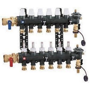 6716N1 Gruppo collettori in materiale composito premontato deriv. x 12 CALEFFI