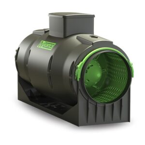 17175 Aspiratore elicocentrifugo supersilenziato in tecnopolimero resistente al fuoco per installazione in-line Ø 250 mm. Motore EC basso consumo LINEO 250 QUIET ES VORTICE