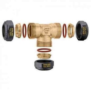 254602 Raccordo a tee, meccanico a tenuta O-Ring per impianti solari CALEFFI