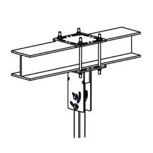 20267 Staffa ancoraggio per NORDK HVLS Super Blade: su travi in acciaio STF1 VORTICE