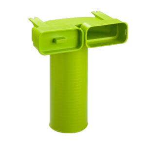 21479 Plenum a parete per bocchette circolari Ø 125mm, 2 attacchi semiovali 102x50mm per sistema WDG35 WDG-PB 125-35 8412 VORTICE