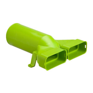 21480 Plenum a parete per bocchette circolari Ø 125mm, 2 attacchi semiovali 102x50mm per sistema WDG35 IN LINE WDG-PBH 125-35 VORTICE