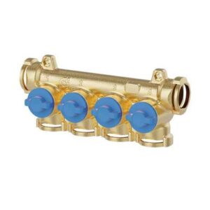 359250 Collettore con intercettazioni singole (manopole blu) 5 CALEFFI