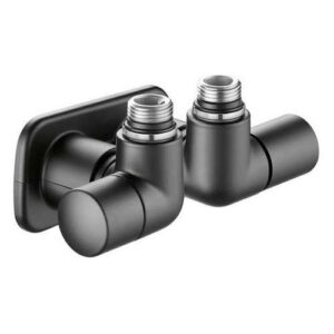 400313 Valvola termostatizzabile destra finitura nera 1/2” 23 p.1,5  1,2 1,37  CALEFFI