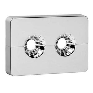449912 Piastrina doppia coprimuro. Cromata 40 mm CALEFFI