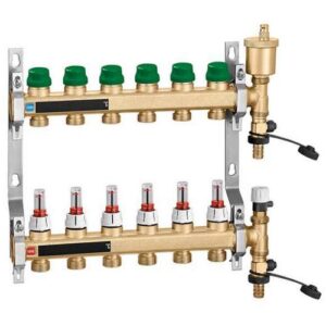 6656H1 DYNAMICAL® - Collettore di distribuzione dinamico 1” x 8   3/4” M CALEFFI