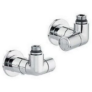 400300 1/2"Coppia di valvole style a doppia squadra per termoarredi dx  CALEFFI