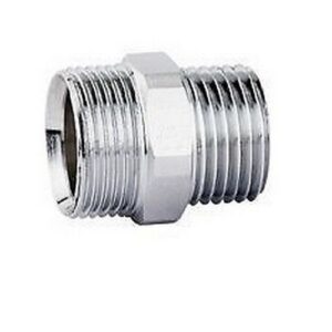 384041   1/2" M x 23 p.1,5 M  Raccordo maschio-bicono. Cromato CALEFFI