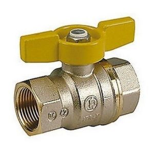 R951 Valvola con attacchi F-F maniglia a farfalla R951X023 1/2" GIACOMINI