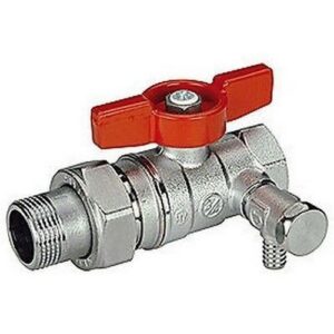 R259DS Valvola a sfera femmina-maschio R259SX008 1"F x 1 1/4"M - 1/4" GIACOMINI