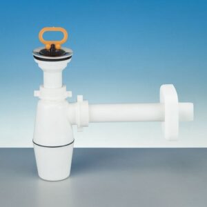 1511.013 Sifone Bottiglia Ø32 Bianco, Piletta 45X63 Tappo M Lira