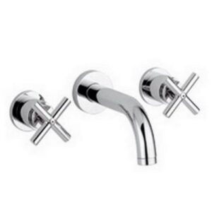 QTV008CR Batteria lavabo incasso con bocca lunga L.245 mm QUATTRO PAFFONI