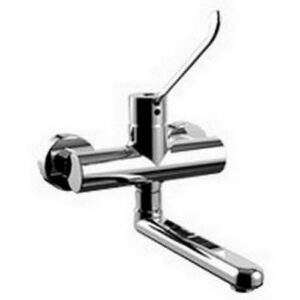 RED302CR Rubinetto miscelatore lavello a muro canna orientabile tubo diritta RED PAFFONI