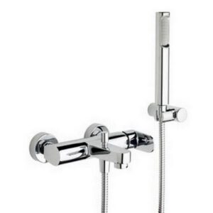 CA026CR Rubinetto miscelatore vasca/doccia con supporto a muro fisso cromato CANDY PAFFONI - immagine 1