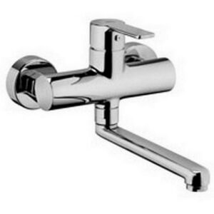 RED161CR Rubinetto miscelatore lavello a muro canna orientabile tubo diritta RED PAFFONI