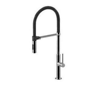 CH179CRNO Rubinetto miscelatore lavello Professional cromato molla nera CHEF PAFFONI - immagine 1