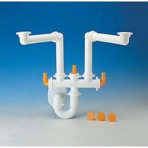 9.1275.18 Sifone Spazio 2 Tubo Pp Ø40 Cm 12 Bianco Lira