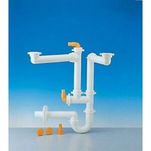 9.1275.52 Sifone New Spazio 2/35 Per 2 Vasche F1½" Uscita Pp Lira