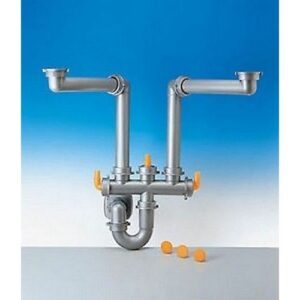 9.6923.11 Sifone Spazio 2/S 2" Ø50 Tubo Pp Metallizzato Lira