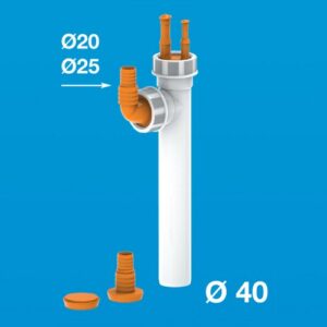 8.2429.12 Raccordo /8  Ø40X230 A Due Vie Con Portagomma Clim Lira