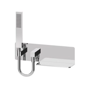 D57207153CR Mensola presa acqua con supporto doccia fisso con doccia Master e flessibile 150cm cromo SPHERA