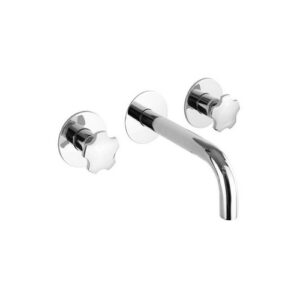 FR0066151 LAVABO TRE FORI DA INCASSO S/SCARICO CROMATO FIORELLO FRISONE