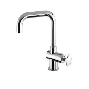 FRF0X0151 MONOFORO LAVABO XL CANNA "U" GIREVOLE T/C SENZA SCARICO CROMATO FIORELLO FRISONE