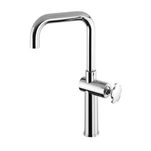 FRF0X3151 MONOFORO LAVABO MM 160 XL CANNA "U" T/C SENZA SCARICO CROMATO FIORELLO FRISONE