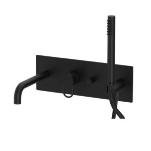 JK001NO Rubinetto miscelatore incasso vasca 2 uscite con deviatore in acciaio inox nero opaco - Joker PAFFONI